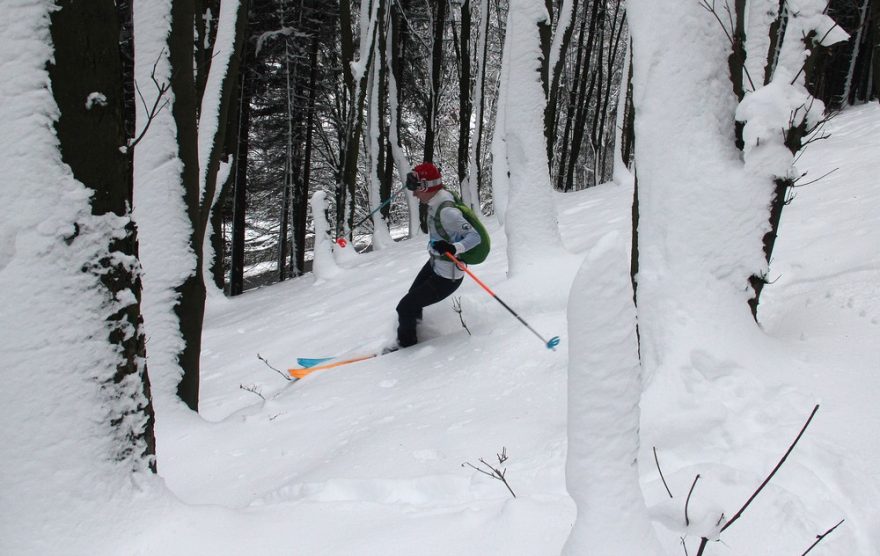 Lesní sjezd v kalhotech Vaude Shuksan Hybrid Pants woman