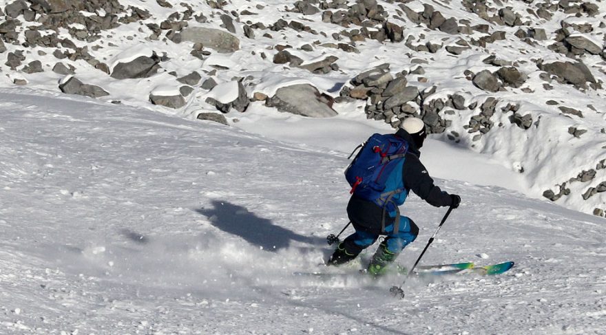 Testování batohu Vaude Nendaz v terénu. Jan Pala