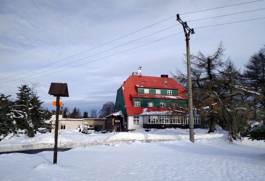 Konečná stanice chata Vitiška, vystupovat z tuleních pásů