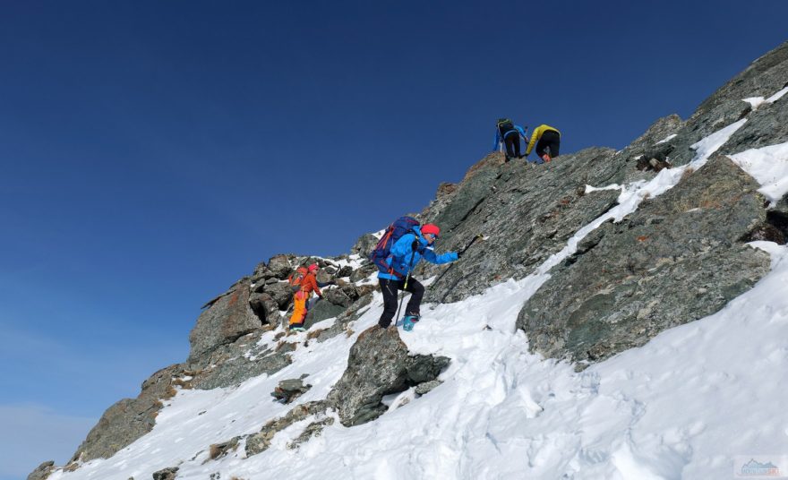 Vrcholové skalky na Monte Rocca