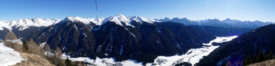 Valle Casies, Jižní Tyrolsko, Itálie.