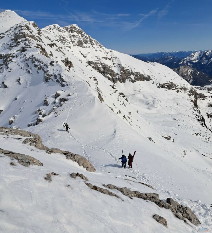 Hřebenovka z Rossarsch (2229 m) směrem na Warschenecku byla pěšky