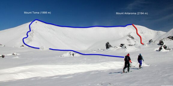 Mount Pippu (2197 m) – skialpová túra na vrchol severně od Asahidake (2291 m)