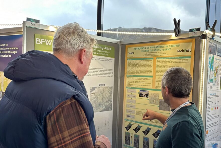 S jedním z posterů - simulace lavin pomocí CFD Ansys Fluent