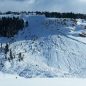 Lavina utržená lyžařem nedaleko kanadského Banffu v polovině února