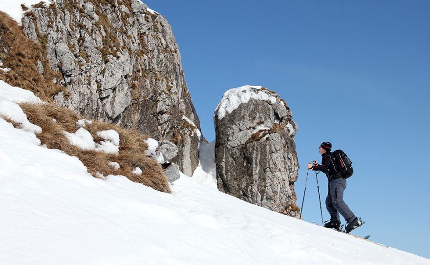 Pod slovenskými skalami s lavinovým batohem Snowpulse R.A.S.