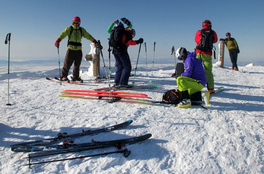 Naše skupina na vrcholu Asahidake