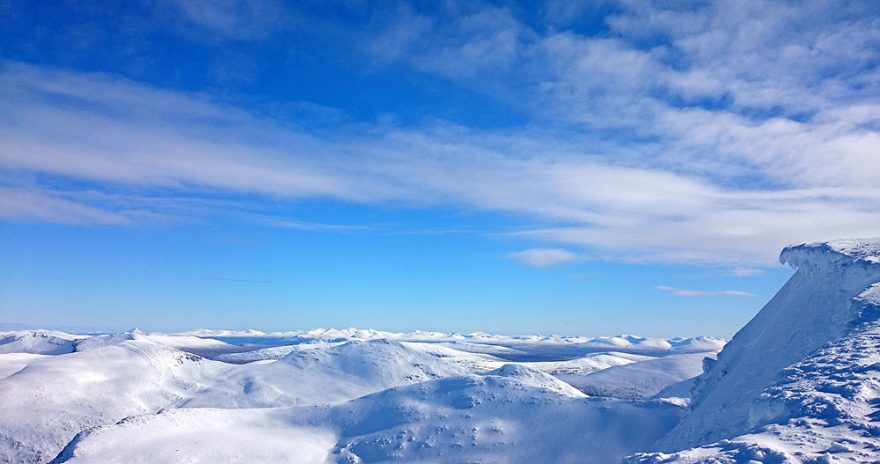 Coire Dubh v lyžařském areálů dropping