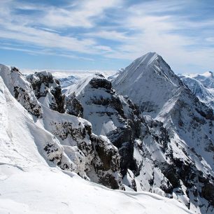 Pohled na Gran Zebru z vrcholu Monte Zebru