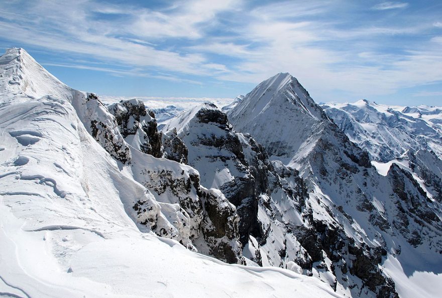 Pohled na Gran Zebru z vrcholu Monte Zebru