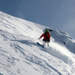 Jantar 1 při sjezdu z vrcholu Storebjørn