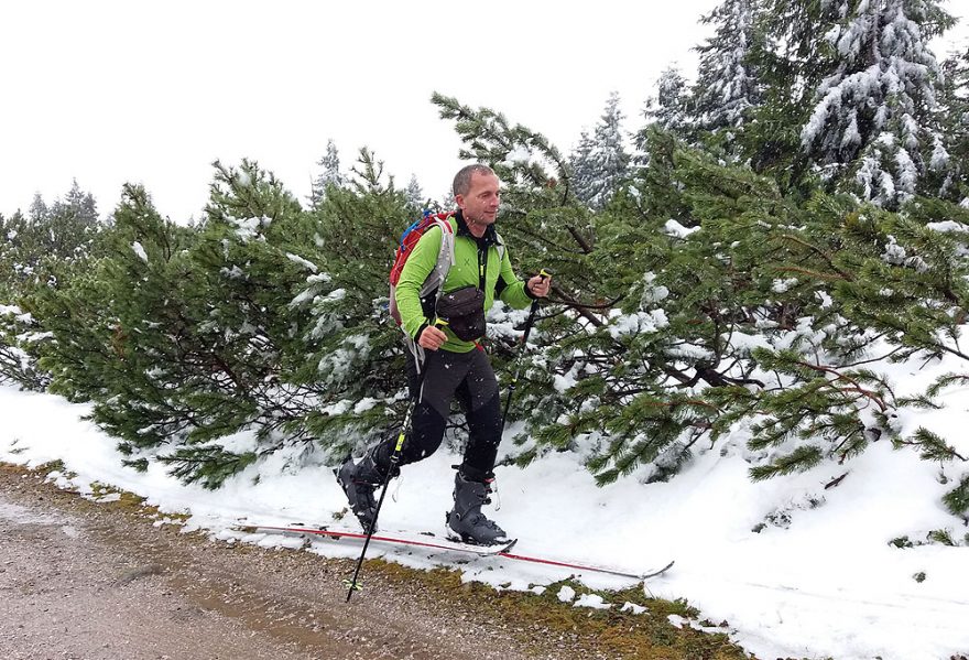 Na hřebenu Krkonoš - cesta byla místy holá