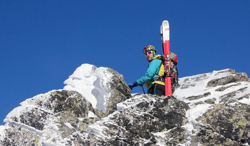 Karel Svoboda z Beton Ski Teamu na skalním výšvihu