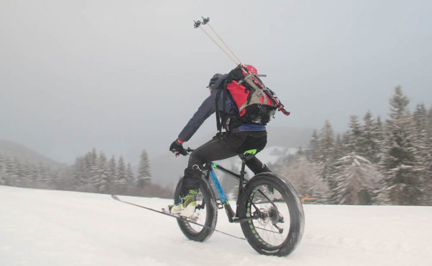 Fatbike je možné kombinovat i se skialpy