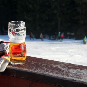 Na terase bylo slunečno a občerstvení, u lesa se mezitím kopaly záhraby