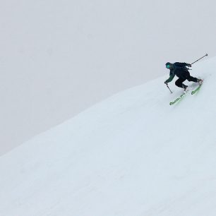 Z vrcholu Vangsenu byl krátký úsek trochu strmější