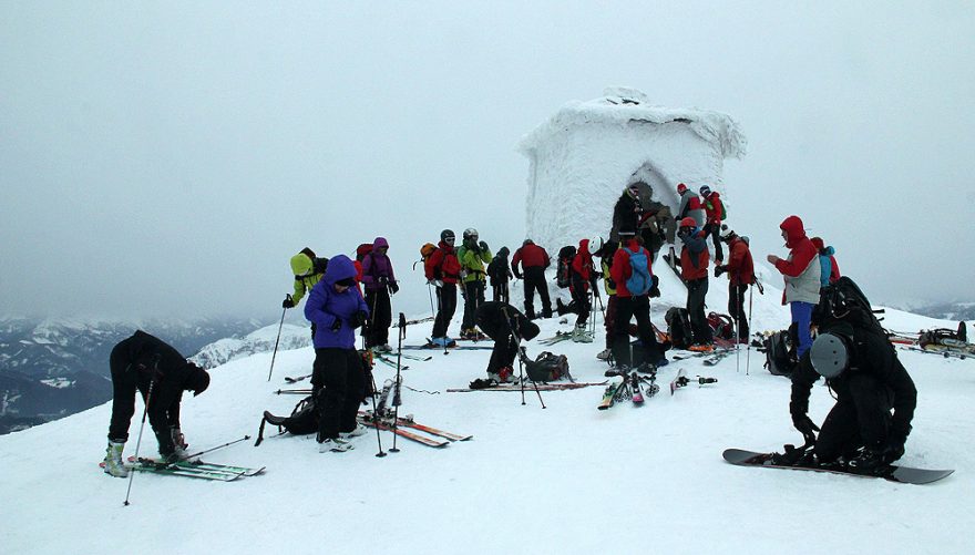 Vrchol Heukuppe za zhoršené viditelnosti