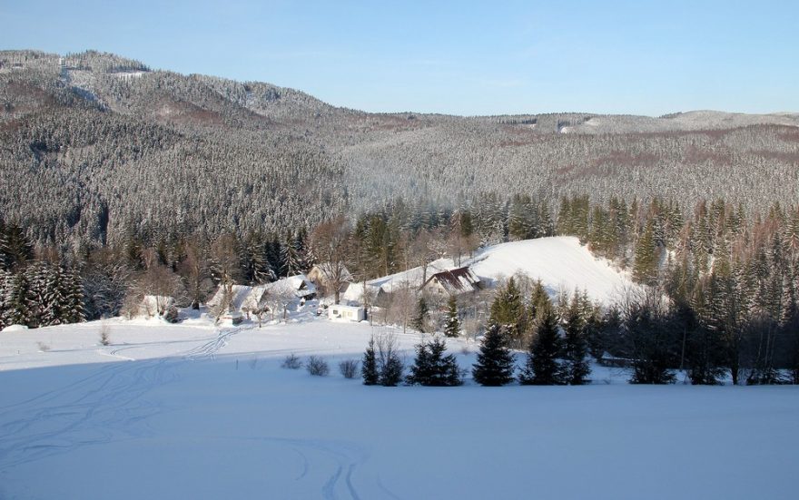 Volné beskydské terény v oblasti Horní Lomné