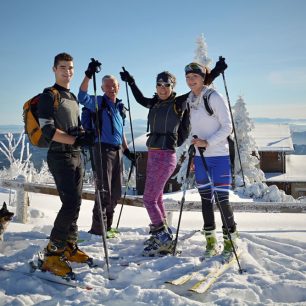 Celá rodina na beskydské Lysé hoře v roce 2018