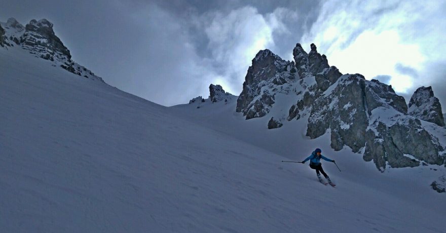 Sjezd tyrolského Nockspitze (2404m)