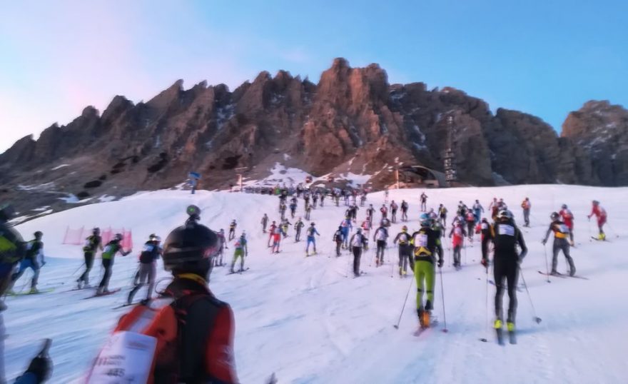 První švih na Passo Gardena a dechberoucí scenérie okolo