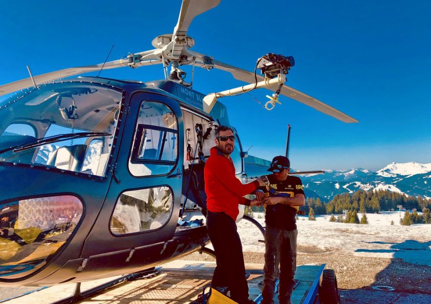 Na vrtulníkové základně v Avoriaz