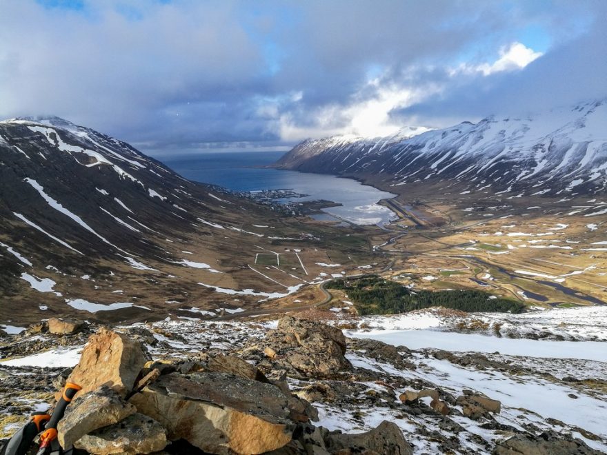 Výhled na fjord Siglufjördur