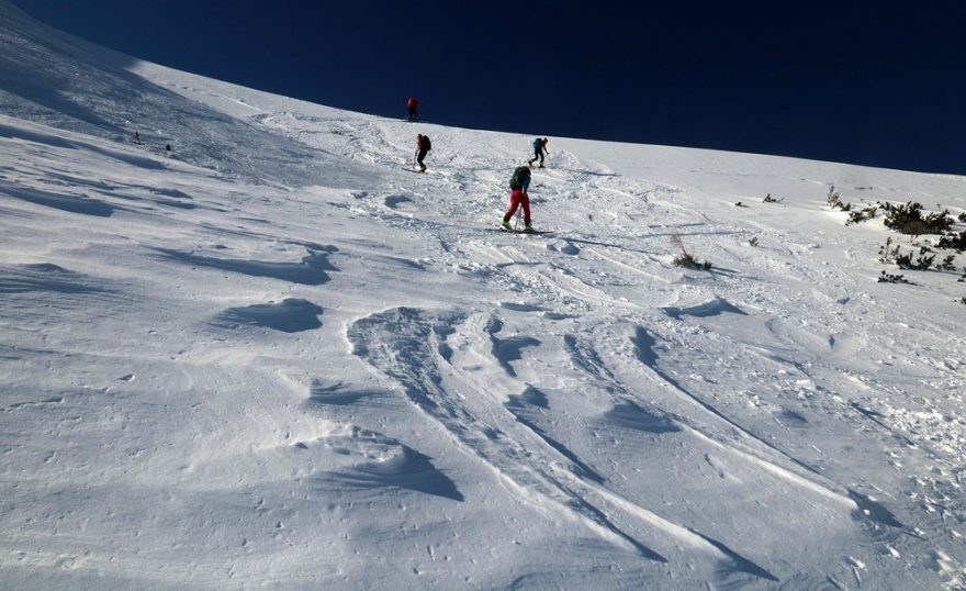 Kousek pod předvrcholem Karslpitze